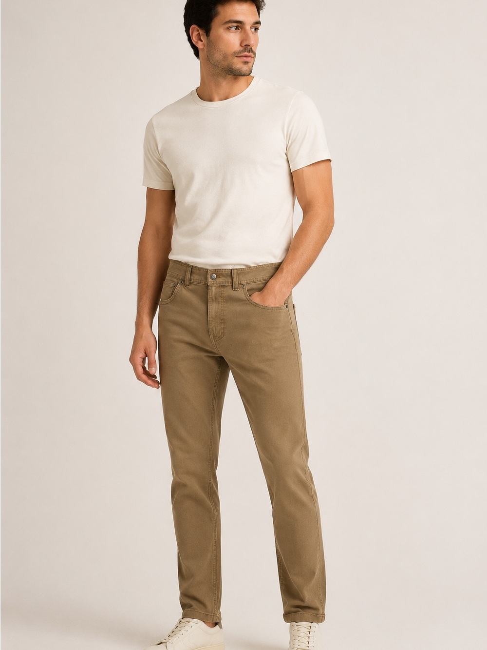 Prana Men’s Slim Straight Pants warm khaki brown / camel-taupe 32